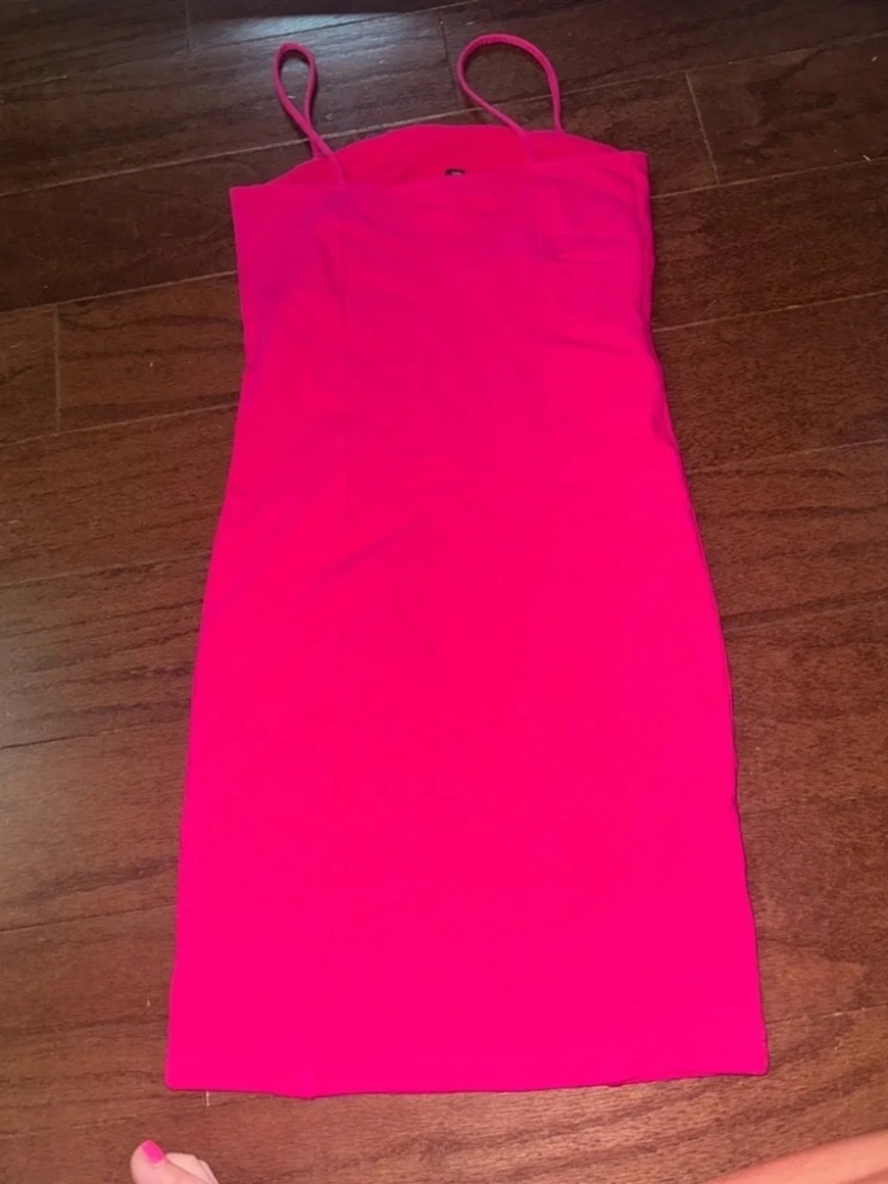 Forever 21 Size Medium M Hot Pink Strapless Bodycon Dress lot6360